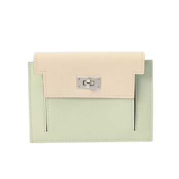 エルメス ケリー ポケット ナタ/ヴェールフィズ/ヴェールコミック ヴォーエプソン ユニセックス 財布 【中古】【purse】