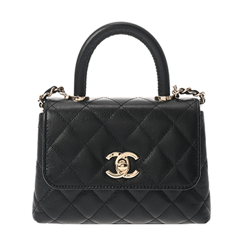 シャネル マトラッセ チェーンクラッチバッグ ココハンドル ミニ ブラック AP4244 グレインドカーフスキン レディース バッグ 【中古】【bag】