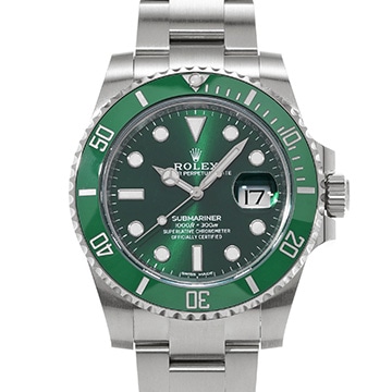 ロレックス サブマリーナ デイト 116610LV グリーン メンズ 時計 【中古】【wristwatch】