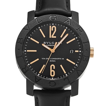 ブルガリ ブルガリブルガリ カーボンゴールド BBP40BCGLD ブラック メンズ 時計 【中古】【wristwatch】