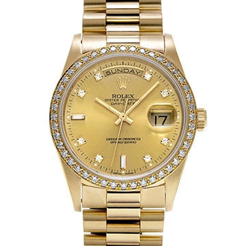 ロレックス デイデイト 18348A シャンパン/ダイヤモンド メンズ 時計 【中古】【wristwatch】