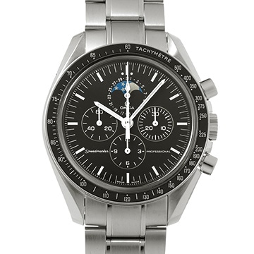 オメガ スピードマスター ムーンウォッチ ムーンフェイズ 3576.50 ブラック メンズ 時計 【中古】【wristwatch】