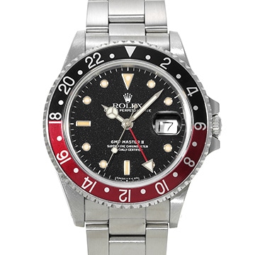 ロレックス GMTマスターII 16760 ブラック メンズ 時計 【中古】【wristwatch】