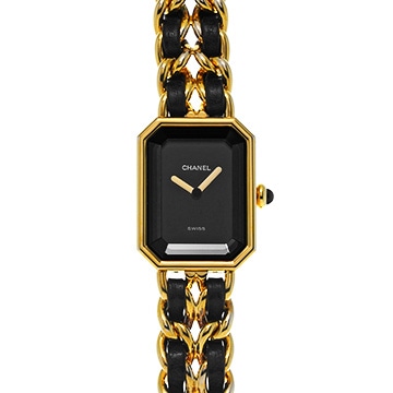 シャネル プルミエール M H0001 ブラック レディース 時計 【中古】【wristwatch】
