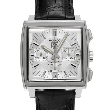 タグ ホイヤー モナコ クロノグラフ CW2112 FC6177 シルバー メンズ 時計 【中古】【wristwatch】