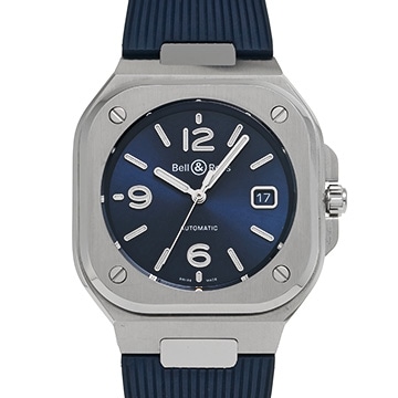 ベル＆ロス BR 05 ブラックスチール BR05A-BLU-ST/SRB ブルー メンズ 時計 【中古】【wristwatch】