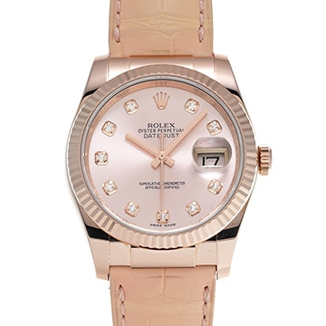 ロレックス デイトジャスト 36 116135G ピンク/ダイヤモンド レディース 時計 【中古】【wristwatch】
