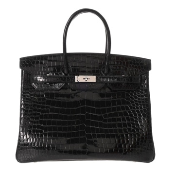 エルメス バーキン 35 ブラック ポロサスリセ レディース バッグ 【中古】【bag】