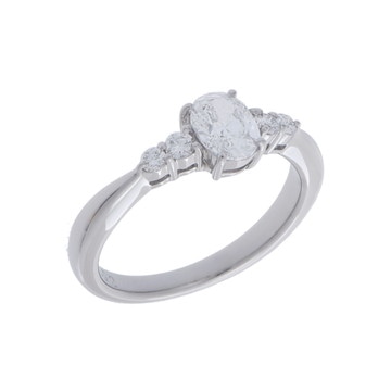 モニッケンダム オーバルダイヤ リング 0.52ct シルバー Pt900プラチナ レディース ジュエリー 【中古】【jewelry】