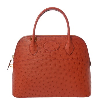 エルメス ボリード 31 2WAY ルージュヴィフ オーストリッチ レディース バッグ 【中古】【bag】