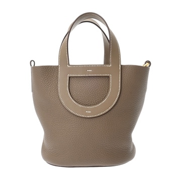 エルメス インザループ 18 エトゥープ トリヨンクレマンス/ヴォースイフト レディース バッグ 【中古】【bag】
