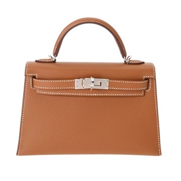 エルメス ミニケリー2   ゴールド ヴォーエプソン レディース バッグ 【未使用】【bag】