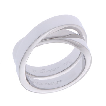 カルティエ パリリング #53 シルバー B4038153 K18ホワイトゴールド WG レディース ジュエリー 【中古】【jewelry】