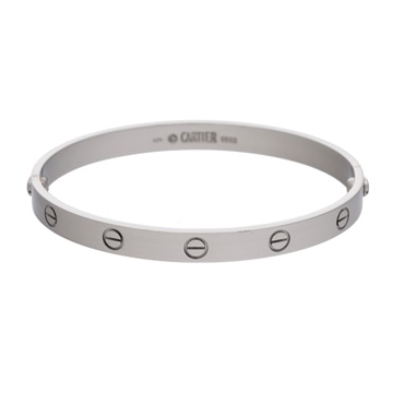 カルティエ ラブブレスレット #19 旧型 シルバー K18ホワイトゴールド WG レディース ジュエリー 【中古】【jewelry】