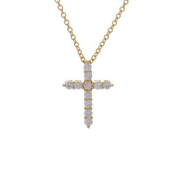 ティファニー ミニクロス ネックレス ゴールド K18イエローゴールド YG レディース ジュエリー 【中古】【jewelry】