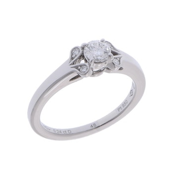 カルティエ バレリーナリング #48 シルバー Pt950プラチナ レディース ジュエリー 【中古】【jewelry】