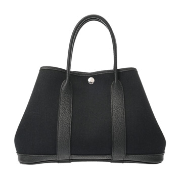 エルメス ガーデンパーティ TPM ブラック ネゴンダ/トワルミリタリー レディース バッグ 【中古】【bag】
