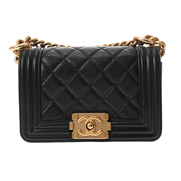 シャネル ボーイシャネル ミニチェーンショルダー 15cm ブラック A67364 グレインドカーフスキン レディース バッグ 【中古】【bag】
