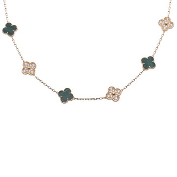 ヴァン クリーフ&アーペル ヴィンテージアルハンブラ ネックレス 10P ゴールド K18イエローゴールド YG レディース ジュエリー 【中古】【jewelry】