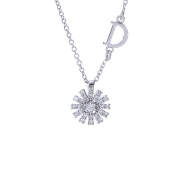 ダミアーニ マルゲリータ ネックレス 8mm シルバー 20088140 K18ホワイトゴールド WG レディース ジュエリー 【中古】【jewelry】