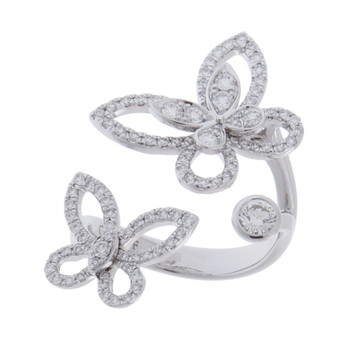グラフ マルチ バタフライシルエット リング シルバー RGR753 K18ホワイトゴールド WG レディース ジュエリー 【中古】【jewelry】