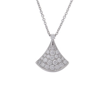 ブルガリ ディーヴァドリーム ネックレス パヴェ シルバー K18ホワイトゴールド WG レディース ジュエリー 【中古】【jewelry】
