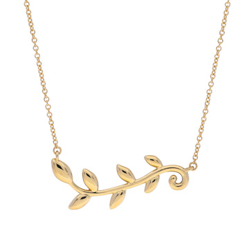 ティファニー オリーブリーフ ヴァイン ネックレス ゴールド K18イエローゴールド YG レディース ジュエリー 【中古】【jewelry】