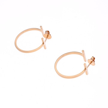 ティファニー Tワイヤー フープ ピアス ゴールド K18ピンクゴールド PG レディース ジュエリー 【中古】【jewelry】