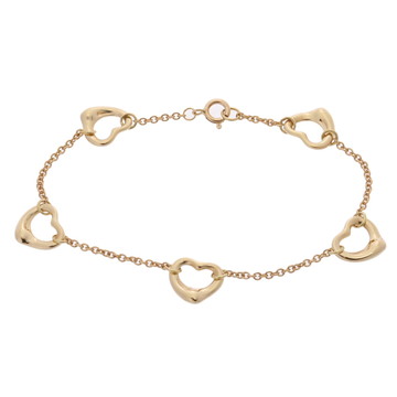 ティファニー オープンハート ブレスレット 5モチーフ ゴールド K18イエローゴールド YG レディース ジュエリー 【中古】【jewelry】