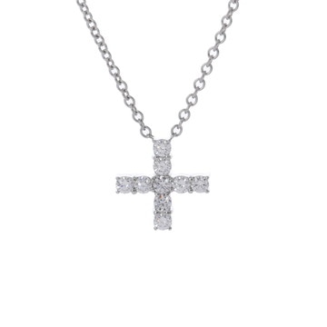 ハリー ウィンストン ミニクロス ネックレス シルバー PEDPREMCRMC Pt950プラチナ レディース ジュエリー 【中古】【jewelry】