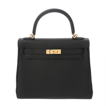 エルメス ケリー 25 内縫い 2WAY ブラック トゴ レディース バッグ 【中古】【bag】