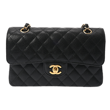 シャネル マトラッセ クラシックスモールハンドバッグ ブラック A01113 グレインドカーフスキン レディース バッグ 【中古】【bag】