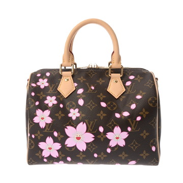 ルイ ヴィトン モノグラムチェリーブロッサム LV×TM スピーディ バンドリエール 25 村上隆コラボ ブラウン M14174 モノグラムキャンバス レディース バッグ 【未使用】【bag】