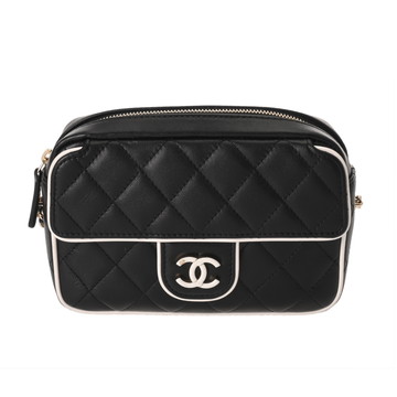 シャネル マトラッセ チェーンクラッチ ブラック AP4516 ラムスキン レディース バッグ 【中古】【bag】