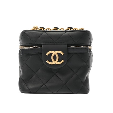 シャネル マトラッセ スモール ヴァニティケース ブラック AS3228 カーフ レディース バッグ 【中古】【bag】