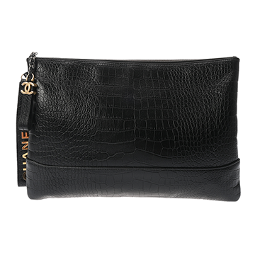 シャネル クラッチバッグ ガブリエルドゥシャネル ブラック クロコダイルエンボスレザー レディース バッグ 【中古】【bag】