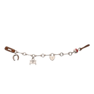 エルメス ビジュードゥ バッグチャーム シルバー/ブラウン/レッド メタル/ボックスカーフ/ラッカー ユニセックス 【新品】【other】