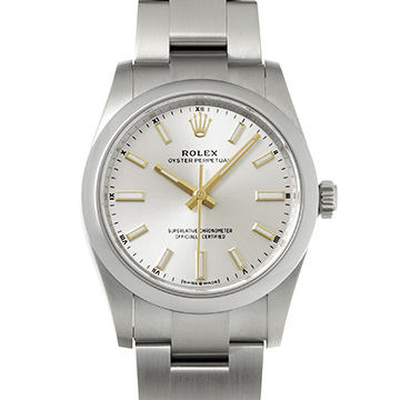 ロレックス オイスターパーペチュアル 34 124200 シルバー ユニセックス 時計 【中古】【wristwatch】