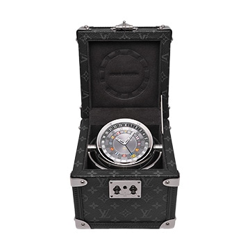 ルイ ヴィトン タンブール デュアル・タイム テーブルクロック トランク Q1Q030 ユニセックス 時計 【中古】【wristwatch】