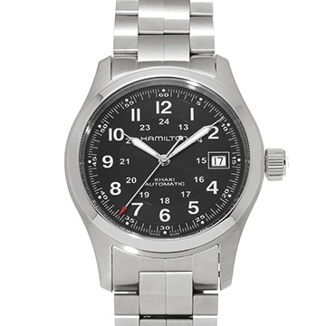 ハミルトン カーキ フィールド オート H70455133 ブラック メンズ 時計 【中古】【wristwatch】