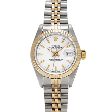 ロレックス デイトジャスト 69173 ホワイト レディース 時計 【中古】【wristwatch】