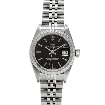 ロレックス オイスターパーペチュアル デイト 69240 ブラック レディース 時計 【中古】【wristwatch】