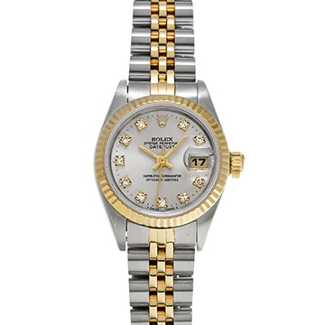 ロレックス デイトジャスト 69173G グレー/ダイヤモンド レディース 時計 【中古】【wristwatch】