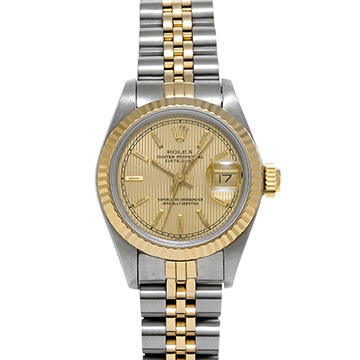 ロレックス デイトジャスト  69173 シャンパンタペストリー レディース 時計 【中古】【wristwatch】