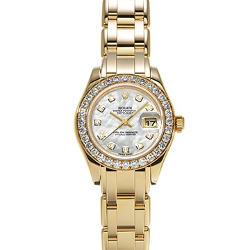 ロレックス デイトジャスト パールマスター 80298NG ホワイトシェル/ダイヤモンド レディース 時計 【中古】【wristwatch】