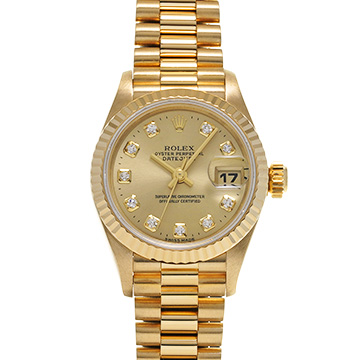 ロレックス デイトジャスト 69178G シャンパン/ダイヤモンド レディース 時計 【中古】【wristwatch】
