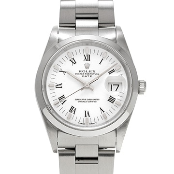 ロレックス オイスターパーペチュアル デイト 15200 ホワイト メンズ 時計 【中古】【wristwatch】