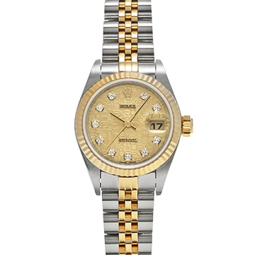 ロレックス デイトジャスト 79173G シャンパンコンピュータ/ダイヤモンド レディース 時計 【中古】【wristwatch】