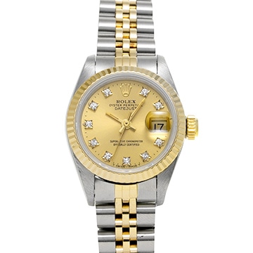 ロレックス デイトジャスト 26 69173G シャンパン/ダイヤモンド レディース 時計 【中古】【wristwatch】