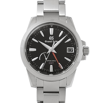 グランドセイコー ヘリテージコレクション スプリングドライブ GMT SBGE213 ブラック メンズ 時計 【中古】【wristwatch】
